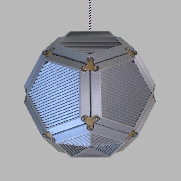 3DPPA Slatted Dodecahedron Assy Lamp Shade | Home Decor | Gift Idea | Geometric - Picture 3 of 7